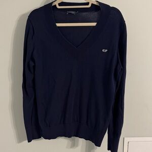 Vineyard Vines Deep Blue V-Neck Sweater